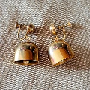 Vintage Brass Bell Earrings